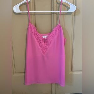 Pink Lace Tank Top